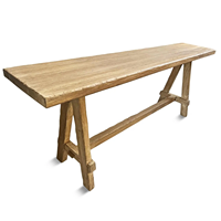 Table console murale en bois d'orme de style rustique antique chinois, reproduction de luxe classique, pieds croisés