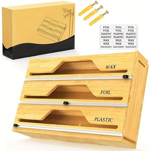 Cortador de plástico de bambú para bolsas autosellables, cajas de madera, corte de papel de aluminio, almacenamiento de frijoles en recipientes de bambú, plástico - Product Image 4