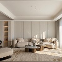 Design d'intérieur moderne et biologique avec rendu 3D, service de conception complète pour appartements et villas de luxe