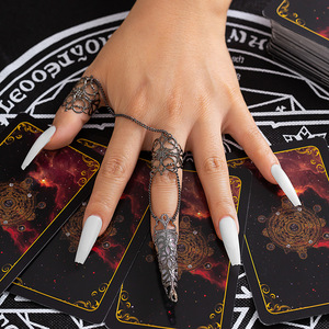 <strong>Long</strong> Nail <strong>Ring</strong> Jewelry <strong>Finger</strong> <strong>Rings</strong> Gothic Personality Hollow Out Metal Women Iron Trendy Opp Bag Environmental Friendly Open - Product Image 6