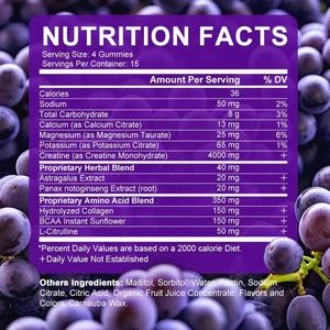Compléments alimentaires de santé OEM/ODM à marque privée, pré-entraînement, autres suppléments, nutrition sportive, gommes à la créatine monohydrate - Product Image 2