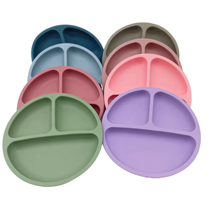 Ensemble de repas pour bébé en silicone de qualité alimentaire, sans BPA, avec ventouse, durable, incassable, coloré, logo personnalisé, prix bas - Product Image 5