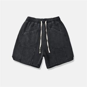 Short d'entraînement personnalisé de haute qualité de 5 pouces noir pour hommes short de sport en coton pour hommes broderie - Product Image 3