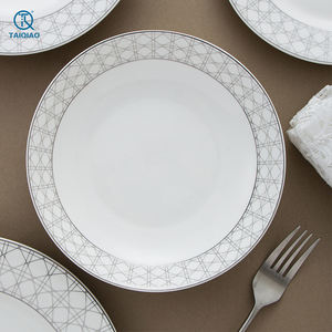 Nouvelle collection TQ : Services <span class=keywords><strong>de</strong></span> table en <span class=keywords><strong>porcelaine</strong></span> <span class=keywords><strong>de</strong></span> luxe, résistants au micro-ondes, motif losanges, vaisselle et assiettes nordiques - Product Image 5