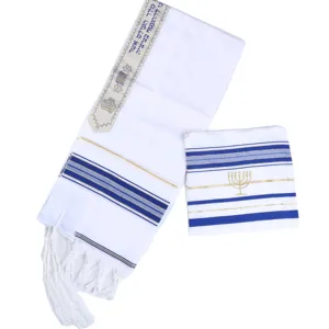 Yahudi Tallit Ortodox namaz şal ile Bag72 * 22 inç