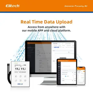 Elitech-Sondas de temperatura dual, registrador de datos en tiempo real, WiFi, 2