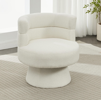 Fauteuil pivotant moderne capitonné à 360 degrés, fauteuil d'appoint pivotant pour salon, chambre à coucher et bureau à domicile