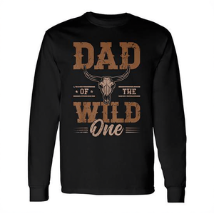 T-shirt à manches longues Dad Of The Wild One, chemise assortie pour fête western et rodeo - Product Image 2
