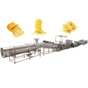 industry 500kg h 1000kg h large scale tapioca potato frozen french fries making machine production line