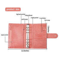Anneau en cuir PU personnalisé couverture de classeur rechargeable avec boucle magnétique A6 A5 B5 Budget agenda à feuilles mobiles organisateur planificateur