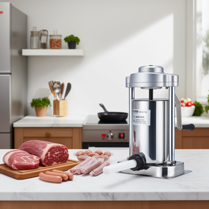 Embutidora manual de salchichas Vevor de 2L, acero inoxidable 304, llenadora vertical de carne para uso en fiestas. - Product Image 2