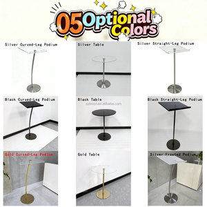 Podio de Acrílico Directo de Fábrica |   <span class=keywords><strong>Atril</strong></span> Combinado de PMMA y Metal |   Soporte de Presentación Resistente para Conferencias y Aulas - Product Image 6