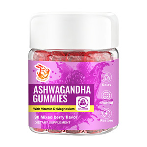 Gummies à l'ashwagandha à absorption rapide, contenant de la vitamine D avec du magnésium, pour l'équilibre du cortisol, compléments alimentaires à l'ashwagandha - Product Image 1