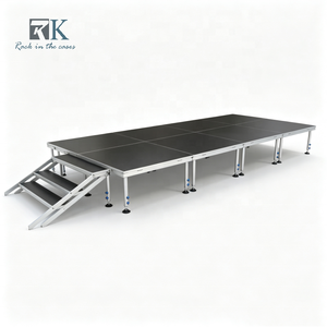 Aluminum Stage Equipment System Mobile Stage Portable Stage <b>Platform</b> with Aluminum Riser for Outdoor Indoor - Product Image 1