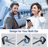 Headset Bluetooth G6 untuk Kantor Bisnis dengan Aptx Noise Cancelling dan Mic, untuk iPhone Android, Pengemudi Truk dan Bus