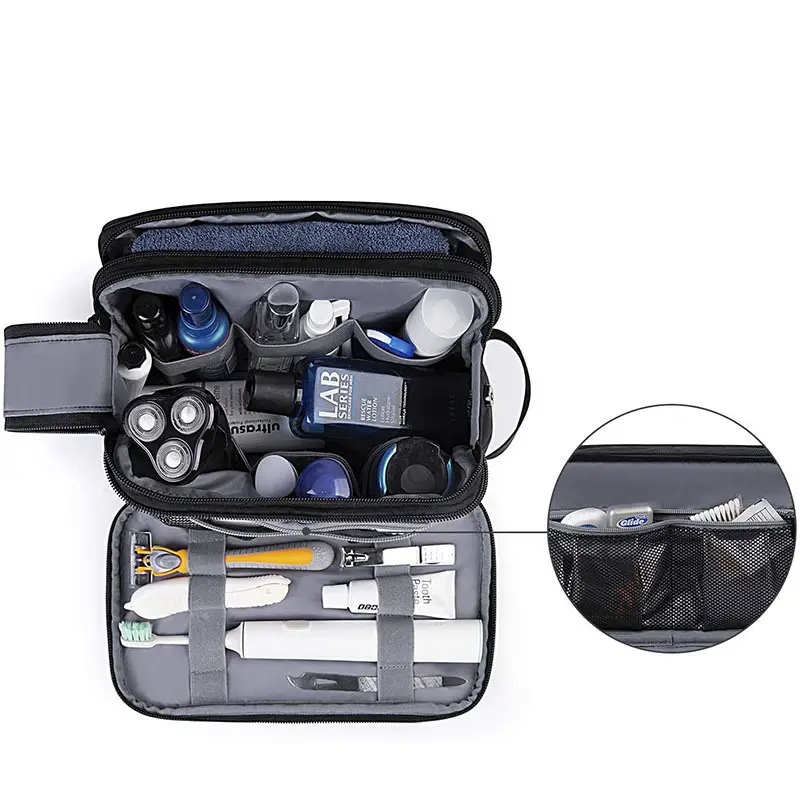 تصميم جديد حقيبة أدوات الزينة السفر مجموعة Dopp للماء أكسفورد النسيج مخصص حقيبة ماكياج منظم السفر للإكسسوارات