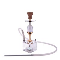 Persediaan Pabrik Shisha Hookah Bar Set Lengkap dengan Pot Hookah Berlampu Emas Set 4-tube dan 2-tube