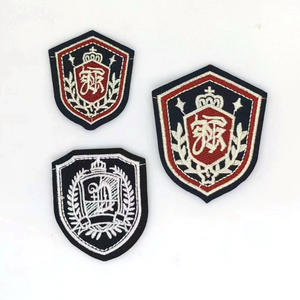 刺绣徽章缝在/铁在补丁贴花衣服礼服帽子牛仔裤DIY配件屏蔽平刺绣补丁 - Product Image 2