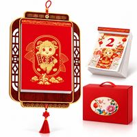 Calendrier mural chinois personnalisé avec logo 2027, support en bois, feuilles détachables, cadeau promotionnel d'entreprise, fournisseur OEM ODM en gros