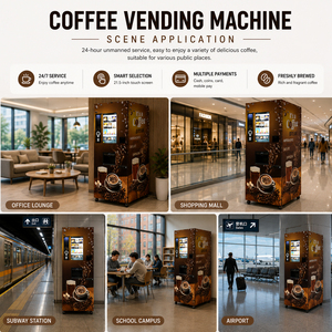 Máquina Expendedora de Café Digital con Pantalla Publicitaria de 21.5 Pulgadas, Autoservicio, Máquina de Café Comercial, Kiosco Inteligente de Café - Product Image 6