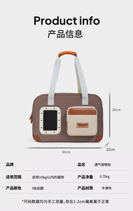 <b>Soft</b>-Sided Pet <b>Carrier</b> Black Nylon Zipper Closure Cartoon <b>Cat</b> Design Square Shape for <b>Cats</b> - Product Image 4