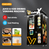 Distributeur Automatique Intelligent de Boissons Chaudes et Froides (Jus, Lait, Thé, Café) avec Machine à Glaçons et Écran Tactile
