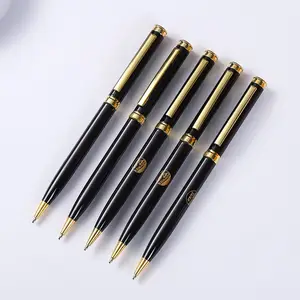 Promosyon toptan ucuz ofis kaynağı metal kalem otel kalemi büküm metal ince ballpen