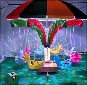 Manège à balançoires LED coloré et durable pour enfants, avec chaises volantes, machine d'arcade à retour sur investissement rapide pour parcs extérieurs - Product Image 2