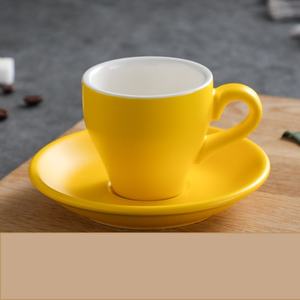 80ml Niedliches Oranges Keramik-Kaffee-Tee-Tassenset mit Kundenlogo, Verdickte Italienische Europäische Stil Latte Espresso Keramik Kleine Tasse - Product Image 6