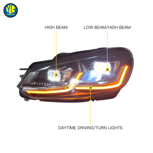 Faro Anteriore YU GUANG per Accessori Auto Volkswagen <span class=keywords><strong>2010</strong></span> 2012 VW <span class=keywords><strong>GOLF</strong></span> <span class=keywords><strong>6</strong></span> MK6 a <span class=keywords><strong>GOLF</strong></span> 7 MK7 con Lenti di Aggiornamento e Fanale a LED - Product Image 5