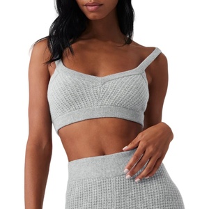 Sujetador deportivo de poliéster transpirable y cómodo con patrón a cuadros, de alto soporte, para mujer, talla grande, personalizable, ideal para verano. - Product Image 6