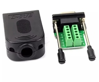 Cable D-SUB de 9 Pines Macho Hembra RS232 RS485, Conector DB9 con Cubierta de Plástico, Terminales D-SUB 9 sin Soldadura