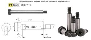 Vite a testa esagonale a spalla con vite a 12.9 di scarico M2.5M3M4 con testa a tazza Standard giapponese con vite esagonale in acciaio al carbonio MSB - Product Image 2
