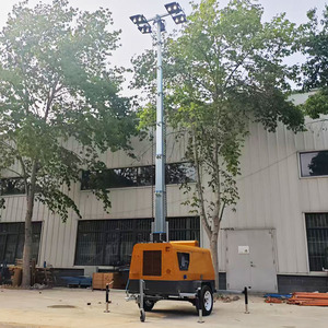 Ngoài trời di động 4*400W Máy phát điện diesel tháp chiếu sáng thủy lực nâng điện mast pin năng lượng mặt trời di động 4*150W tháp ánh sáng - Product Image 4
