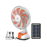 Ventilateur de Table Solaire Easypower Nouveau Rechargeable AC DC, Énergie 12 Pouces 9 Pales, pour Utilisation Extérieure et Camping