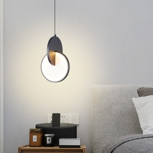 Lustre LED moderne suspendu 110V 220V, <span class=keywords><strong>luminaire</strong></span> simple à double anneau pour salle à manger et cuisine - Product Image 2