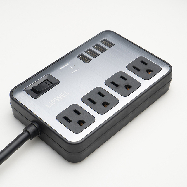 ETL Listed Surge Protector Extension Cord14 AWG Power Cable 13A Heavy Duty Extension Cord 3 Prong Flat Plug Power Strip