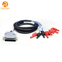 Cable de prueba industrial DB25 D-SUB con conector tipo banana rojo y negro, con funda trenzada de PVC y cobre OFC, para instrumentos de prueba de laboratorio