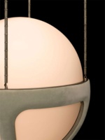 Lampe suspendue LED en cuivre pour décoration d'intérieur personnalisée, globe en verre blanc, flocage, plafonniers en laiton et daim emballés à la main