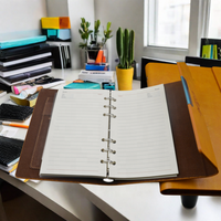 Agenda professionnel personnalisé en cuir PU, format A4/A5/A6/A7, reliure thermique, point de suture, 100 g/m², pour l'école et le bureau