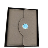 Cuaderno Multifuncional A5 para Negocios con Lámpara de 8000mAh, Reloj, Carga Inalámbrica y Cables Integrados, Carga Rápida