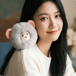 Série de poupées en peluche rondes en forme d'animaux de dessin animé en gros, poupées en peluche agneau, lapin, cheval, tigre, vache, singe, <span class=keywords><strong>dragon</strong></span> - Product Image 4