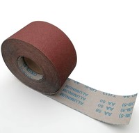 Rouleau de toile abrasive industrielle avec support en polyester, tranchant et durable, pour atelier de fabrication métallique, OEM