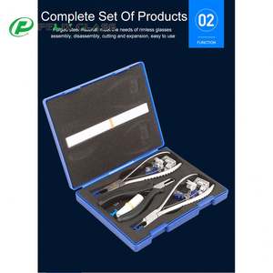 3321B Essential <b>Optics</b> <b>Instruments</b> Kit Rimless Glasses Repair Equipment with Pliers Screw Tools Lens Processing Repair Kit Set - Product Image 5