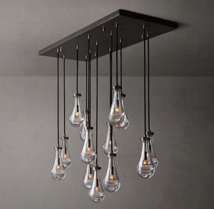 Lampadario di Lusso a Sospensione dal Design Antico in Cristallo a Goccia di Pioggia per Sala da Pranzo Ingresso e Soggiorno - Product Image 2