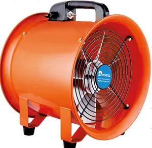 Taşınabilir eksenel vantilatörler 8 ''200mm sanayi fan kanalı blower havalandırma fanı