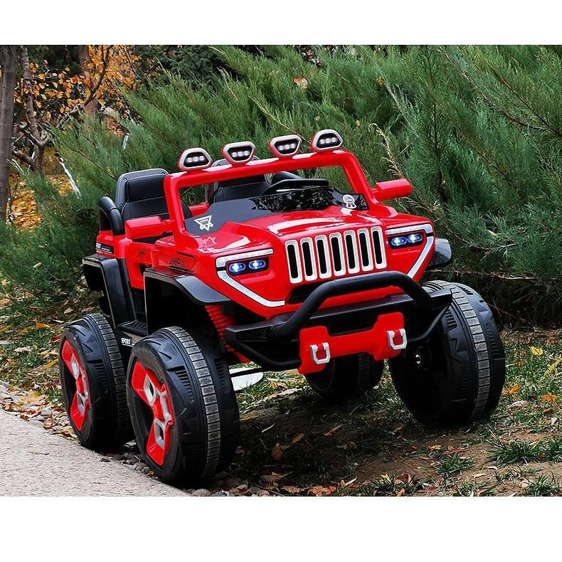 แท่นหนังขับเคลื่อนคู่สีแดง 12V 7 แบตเตอรี่ขนาดใหญ่