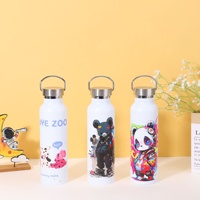 Binsly Thermos portable classique en acier inoxydable 304 de style américain à grande ouverture, isolation thermique de 6 à 12 heures, à main
