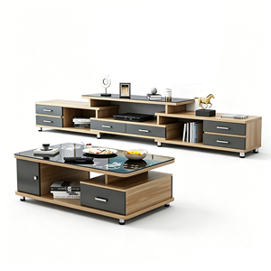 <span class=keywords><strong>Tavolino</strong></span> da Caffè in Vetro Nero e Mobile <span class=keywords><strong>TV</strong></span> Bianco di Alta Qualità con <span class=keywords><strong>Basso</strong></span> MOQ - Product Image 5