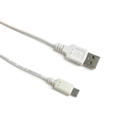 Support personnalisé Cordon de chargeur blanc Câble de chargeur de données micro USB PVC USB